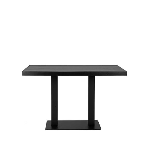 Grote foto restauranttafel louisiana 120x70x78 cm zwart mangohout huis en inrichting eettafels