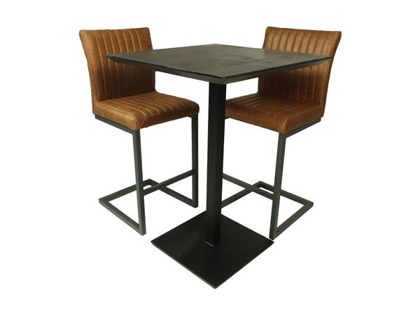 Grote foto bartafel zelhem swiss edge 75x75x106 cm zwart acaciahout huis en inrichting eettafels