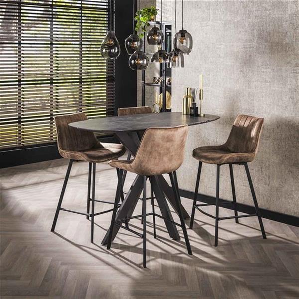 Grote foto bartafel kruisframe deens ovaal huis en inrichting eettafels