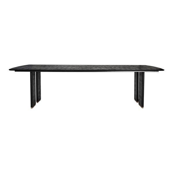 Grote foto eettafel liber zwart mangohout koper gouden rand 200 cm huis en inrichting eettafels