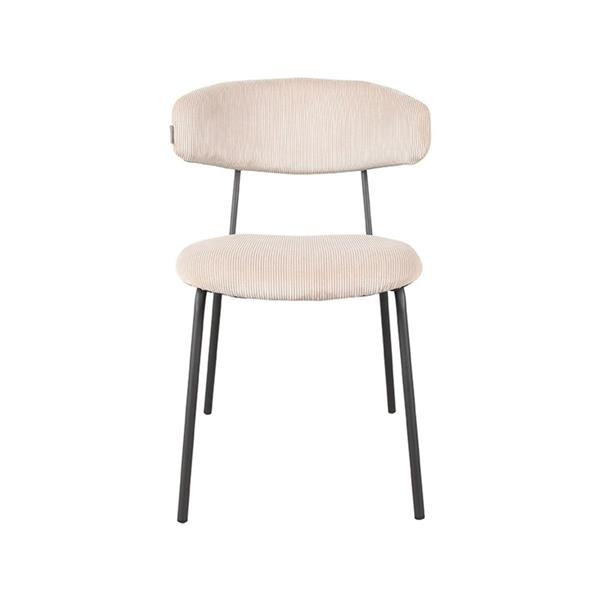 Grote foto eetkamerstoel zack naturel ribcord zwart metaal huis en inrichting stoelen