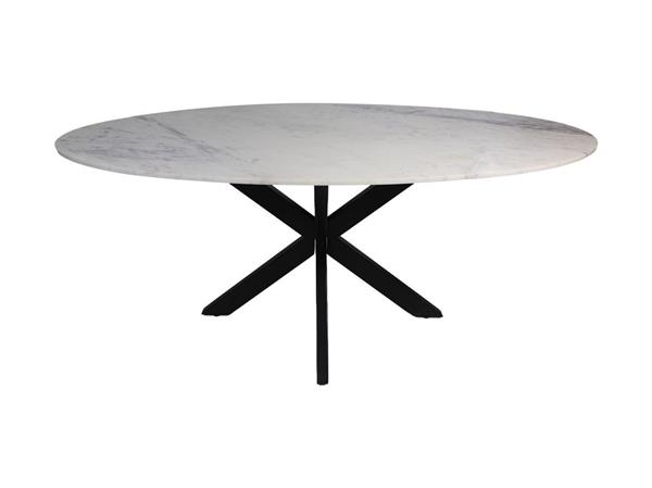 Grote foto eettafel marmer ovaal spider white 180 cm huis en inrichting eettafels