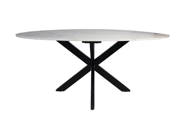 Grote foto eettafel marmer ovaal spider white 180 cm huis en inrichting eettafels