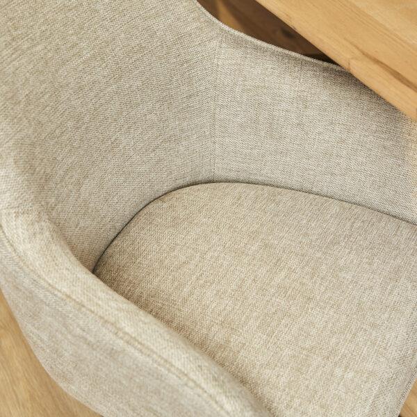 Grote foto eetkamerstoel jens beige met armleuning draaibaar huis en inrichting stoelen