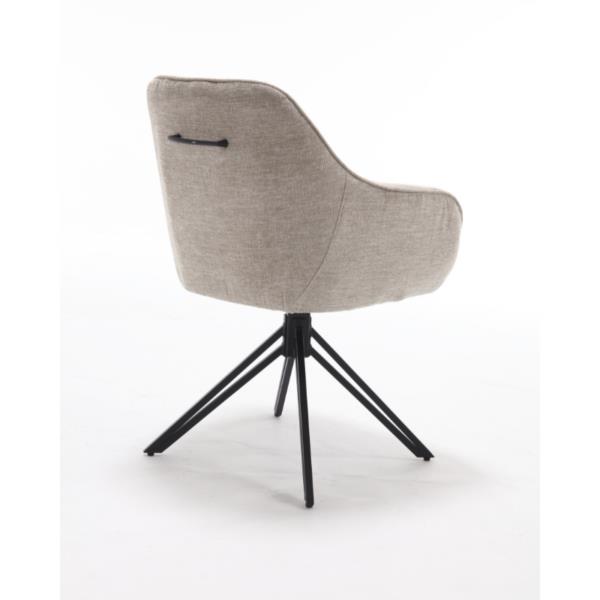 Grote foto eetkamerstoel jens beige met armleuning draaibaar huis en inrichting stoelen