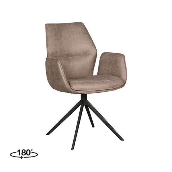 Grote foto eetkamerstoel mellow 58x63x92 cm taupe micro suede leverbaar vanaf week 22 30 mei huis en inrichting stoelen