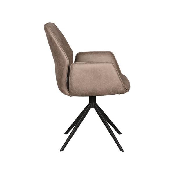 Grote foto eetkamerstoel mellow 58x63x92 cm taupe micro suede leverbaar vanaf week 22 30 mei huis en inrichting stoelen