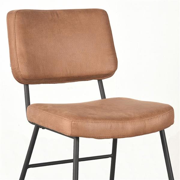 Grote foto eetkamerstoel noah 47x61x85 cm cognac huis en inrichting stoelen