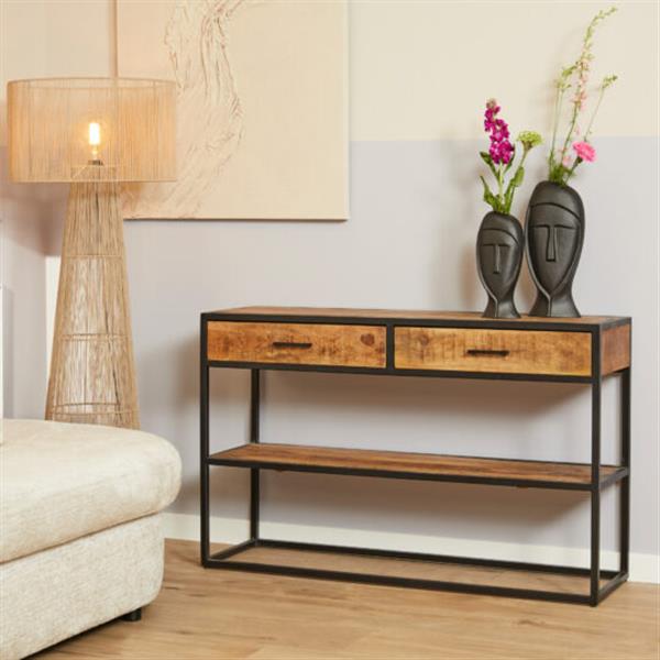 Grote foto sidetable denver 2 lades 120x35x76 cm huis en inrichting eettafels