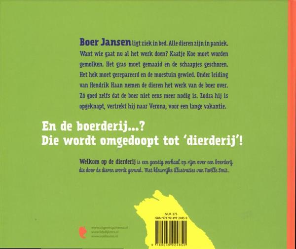 Grote foto welkom op de dierderij boeken jeugd 13 jaar en ouder