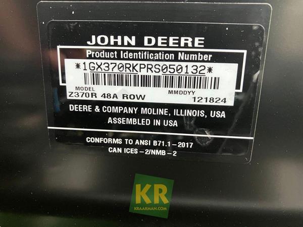 Grote foto john deere z370r electric 692161 agrarisch akkerbouw