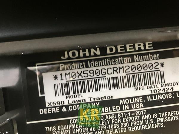 Grote foto john deere x590 692207 tuin en terras zitmaaiers