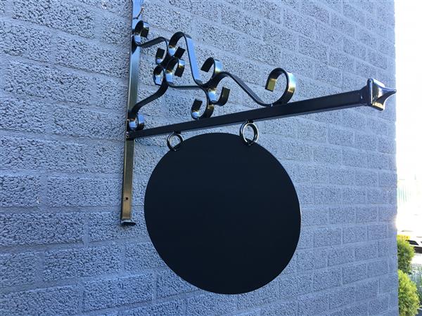 Grote foto uithangbord zwart 75 cm ovaal ijzer verzamelen overige verzamelingen