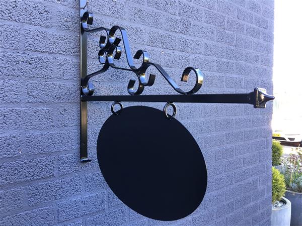 Grote foto uithangbord zwart 75 cm ovaal ijzer verzamelen overige verzamelingen
