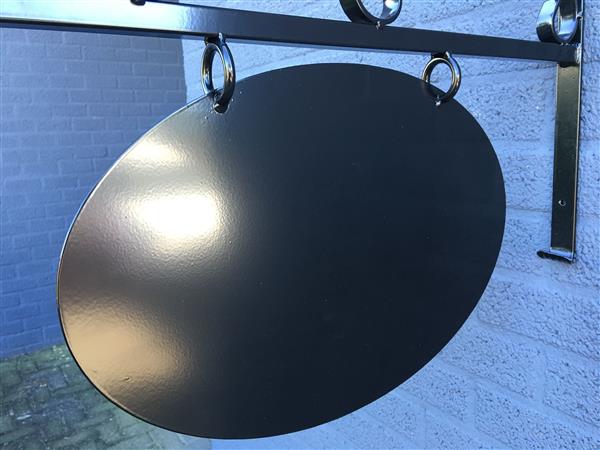 Grote foto uithangbord zwart 75 cm ovaal ijzer verzamelen overige verzamelingen