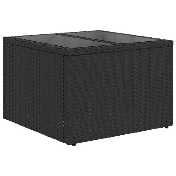 Grote foto vidaxl 6 delige loungeset met kussens poly rattan zwart tuin en terras tuinmeubelen