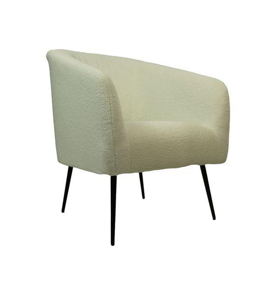 Grote foto fauteuil camilo wit boucl 77x68x83 huis en inrichting eettafels