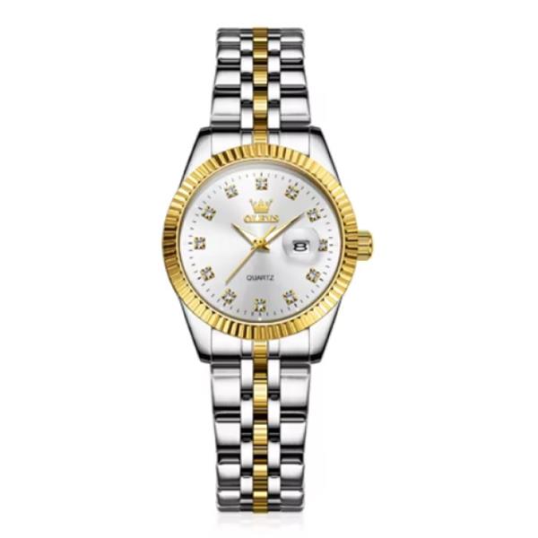 Grote foto 5526 luxe kwarts horloge 3 atm waterdicht dameshorloge goud wit kleding dames horloges