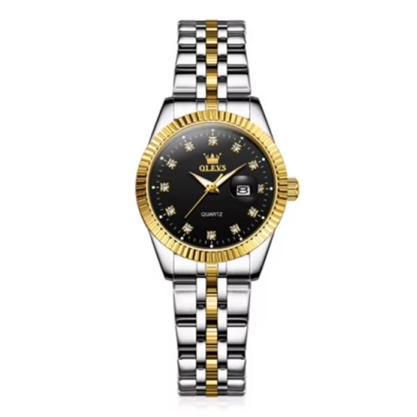 Grote foto 5526 luxe kwarts horloge 3 atm waterdicht dameshorloge goud zwart kleding dames horloges