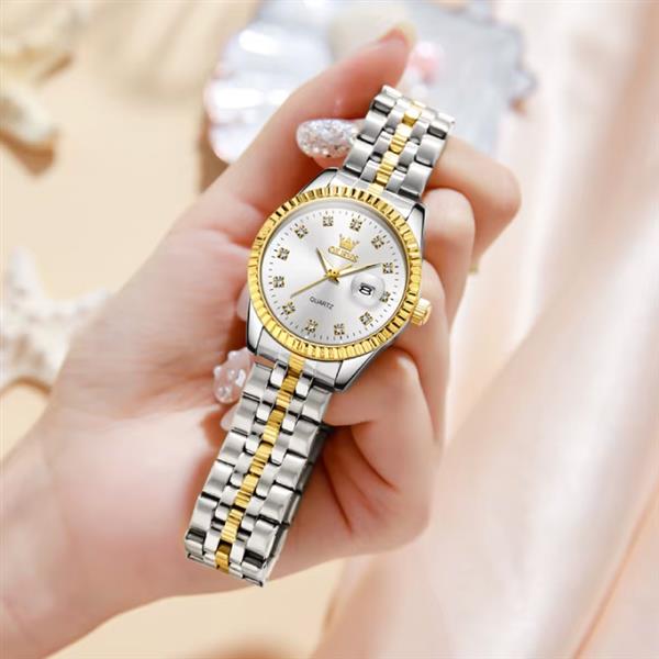 Grote foto 5526 luxe kwarts horloge 3 atm waterdicht dameshorloge goud zwart kleding dames horloges