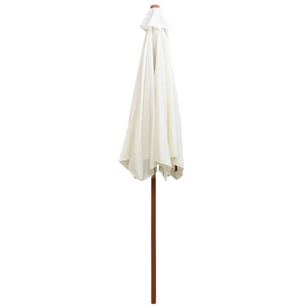 Grote foto vidaxl parasol 270x270 cm houten paal cr mewit tuin en terras overige tuin en terras