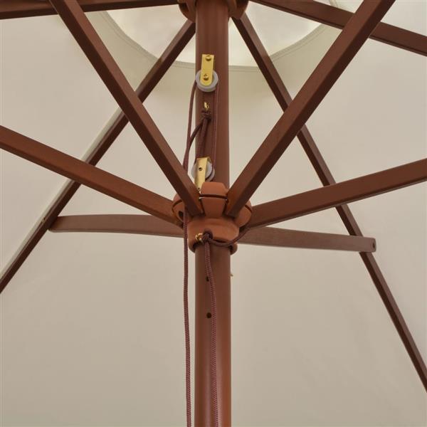 Grote foto vidaxl parasol 270x270 cm houten paal cr mewit tuin en terras overige tuin en terras