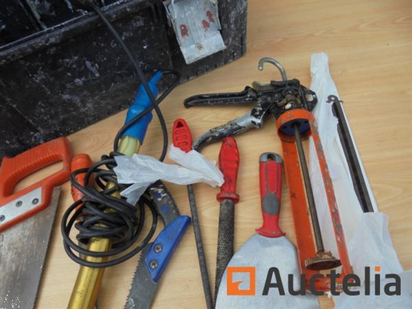 Grote foto gereedschapskist met inhoud doe het zelf en verbouw gereedschappen en machines