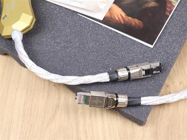 Grote foto crystal cable art series da vinci network highend audio rj e ethernet cable 1 0 metre new audio tv en foto onderdelen en accessoires