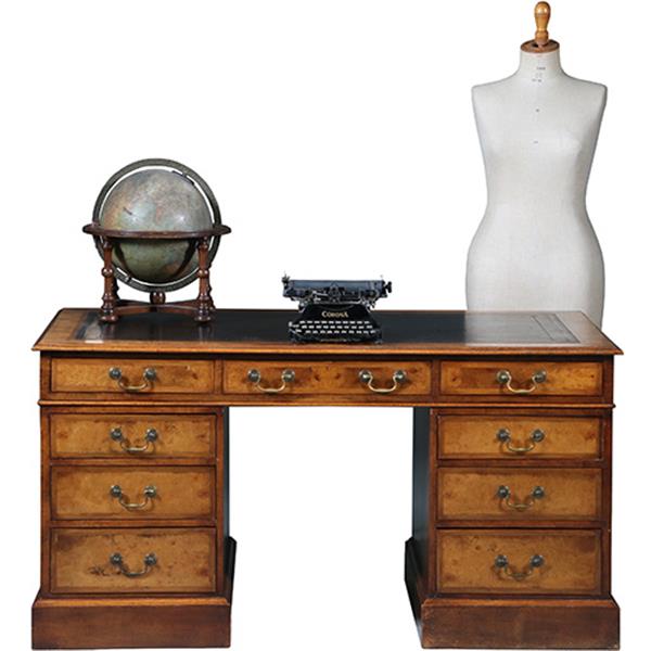 Grote foto bureau engeland noten met wortelnoten en zwart leer ca 1910 no.280340 antiek en kunst overige in antiek gebruiksvoorwerpen