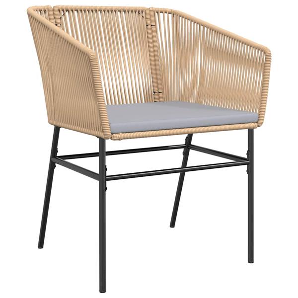 Grote foto vidaxl 5 delige tuinset met kussens poly rattan glas bruin tuin en terras tuinmeubelen