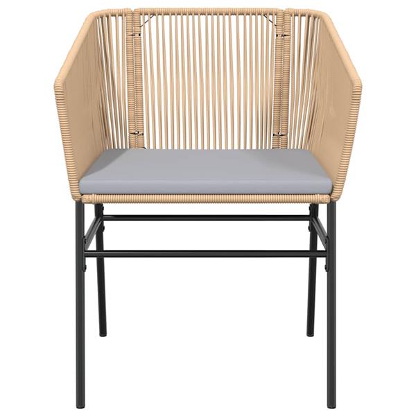 Grote foto vidaxl 5 delige tuinset met kussens poly rattan glas bruin tuin en terras tuinmeubelen
