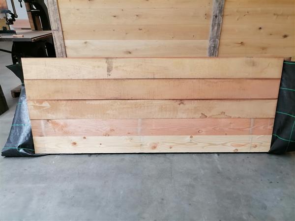 Grote foto combi vuren en hardhouten beschoeiingsschot 100x250 cm doe het zelf en verbouw hout en planken