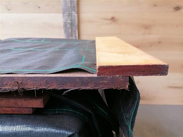 Grote foto combi vuren en hardhouten beschoeiingsschot 100x250 cm doe het zelf en verbouw hout en planken
