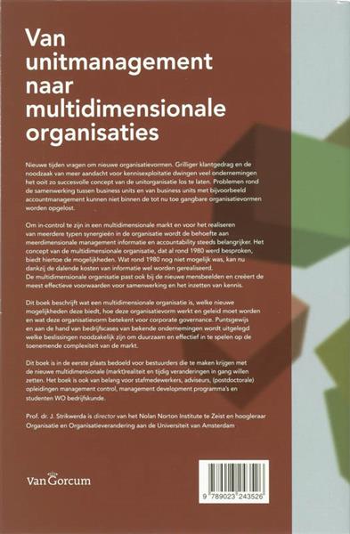 Grote foto van unitmanagement naar multidimensionale organisaties boeken overige boeken