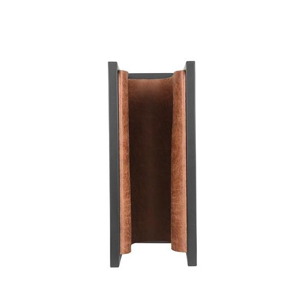 Grote foto magazinehouder cognac leder 45x20x38 cm huis en inrichting eettafels