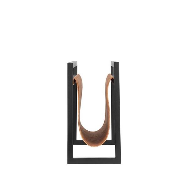 Grote foto magazinehouder cognac leder 45x20x38 cm huis en inrichting eettafels