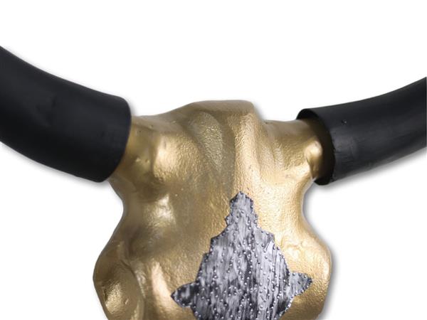 Grote foto buffelkop s 60x60x10 cm goud zwart metaal huis en inrichting eettafels