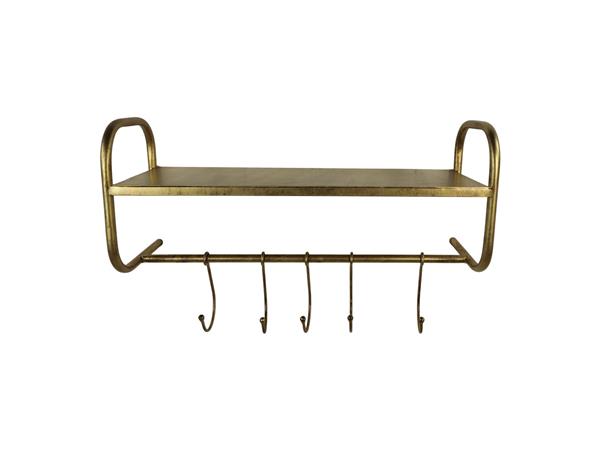 Grote foto kapstok elegant 22x65x27 cm goud metaal huis en inrichting eettafels