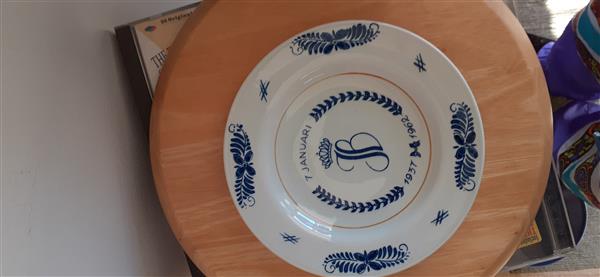 Grote foto wandbordje 25 jarig huwelijk juliana en bernhard verzamelen koninklijk huis