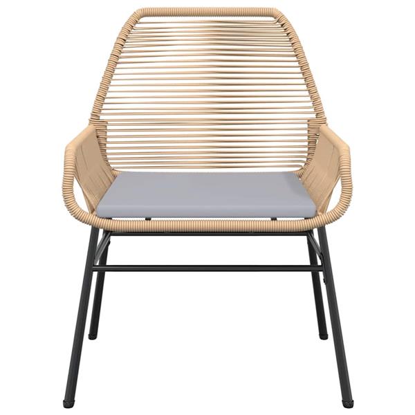 Grote foto vidaxl 5 delige tuinset met kussens poly rattan glas bruin tuin en terras tuinmeubelen