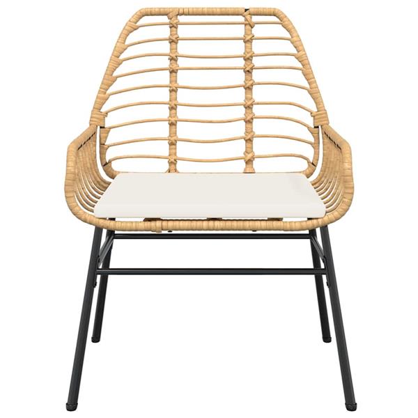 Grote foto vidaxl 5 delige tuinset met kussens poly rattan glas bruin tuin en terras tuinmeubelen