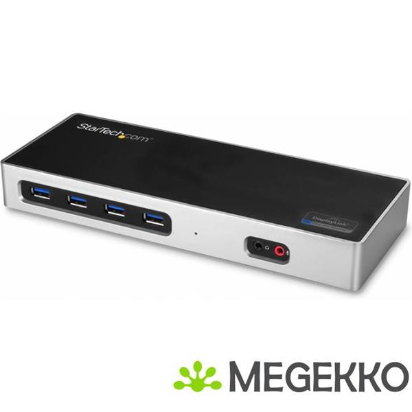 Grote foto startech.com dk30a2dh usb 3.0 3.1 gen 1 type c zwart zilver notebook dock poortreplicator computers en software overige computers en software