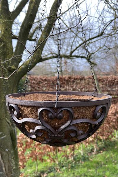 Grote foto hanging basket 30 cm. met kokos gietijzer bph26 tuin en terras overige tuin en terras