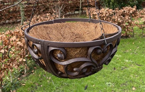 Grote foto hanging basket 30 cm. met kokos gietijzer bph26 tuin en terras overige tuin en terras