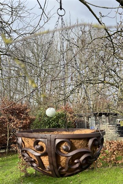 Grote foto hanging basket 30 cm. met kokos gietijzer bph26 tuin en terras overige tuin en terras
