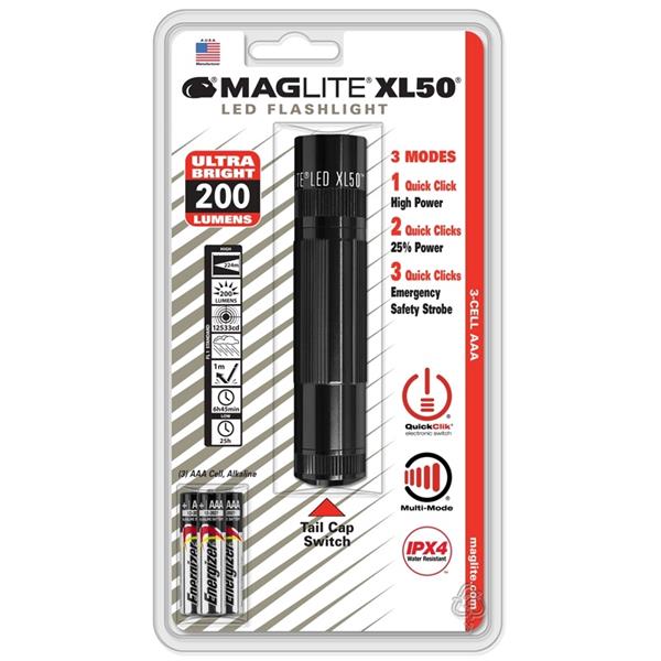Grote foto maglite xl50 s3016 led zaklamp zwart 3xaaa incl. 200 lumen huis en inrichting overige