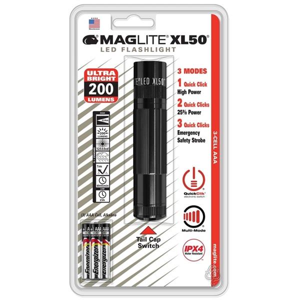Grote foto maglite xl50 s3016 led zaklamp zwart 3xaaa incl. 200 lumen huis en inrichting overige