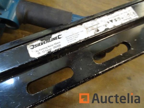 Grote foto silverline 90 mm spijkermachine met luchtframe 10 12 gauge doe het zelf en verbouw gereedschappen en machines