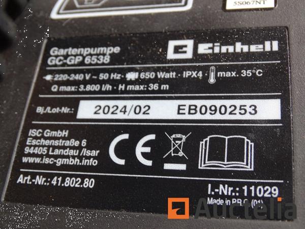 Grote foto irrigatiepomp kit einhell gc gp 6538 tuin en terras overige tuin en terras