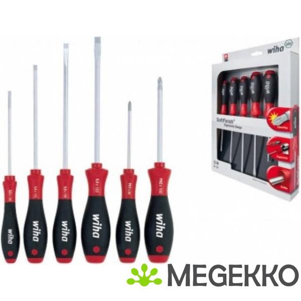 Grote foto wiha screwdriver set softfinish 302sf zk6 so satz 6 tlg. schlitz pz computers en software overige computers en software
